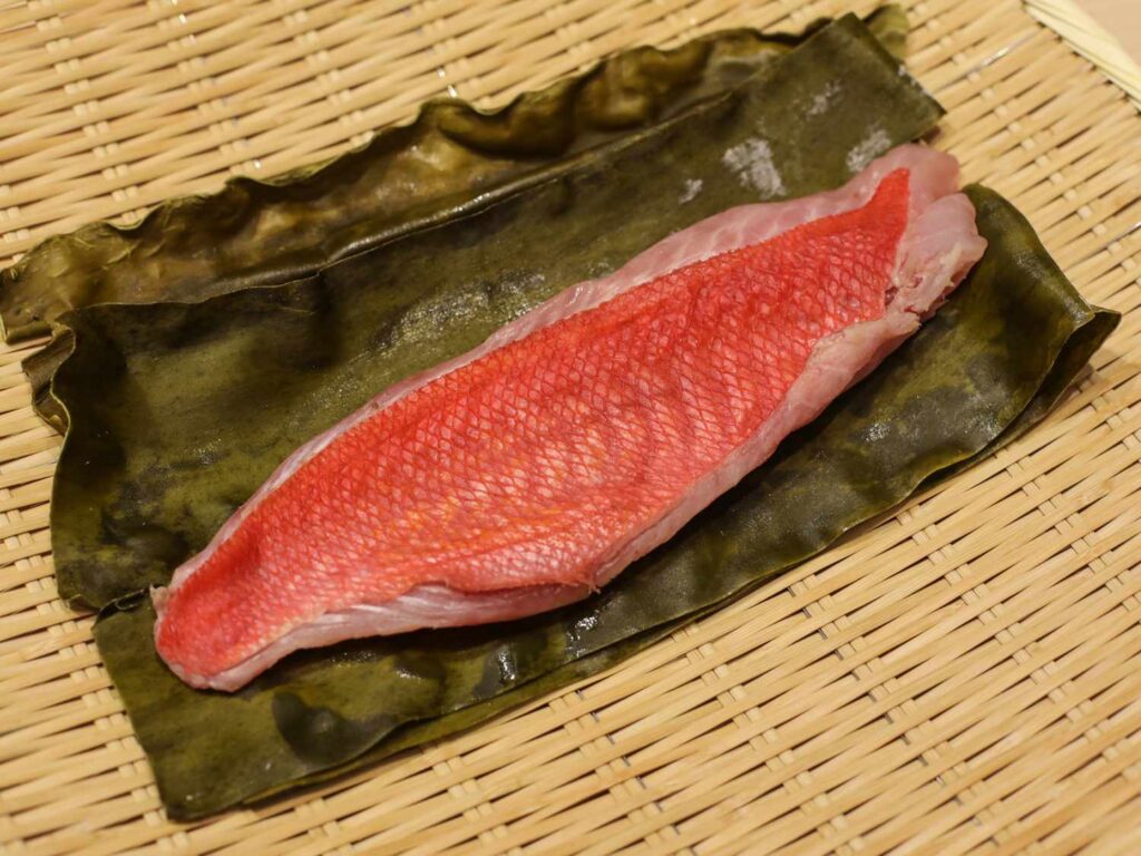 Aged fish prepared using traditional Edomae sushi techniques in Japan